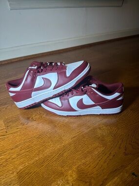 Nike Dunk Low Retro Team Red/White/Wine Bordeaux Men's 2021 Size 10 DD1391-601